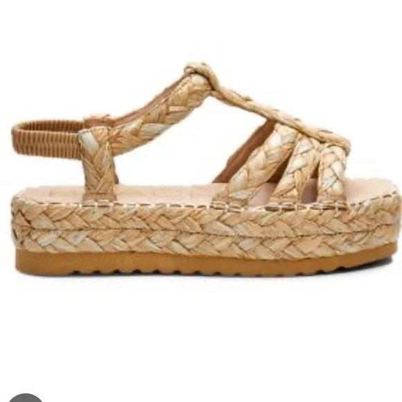 Matisse Tan Braided Platform Sandals - Picture 2 of 6